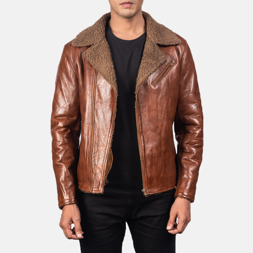 Full grain clearance leather jacket men